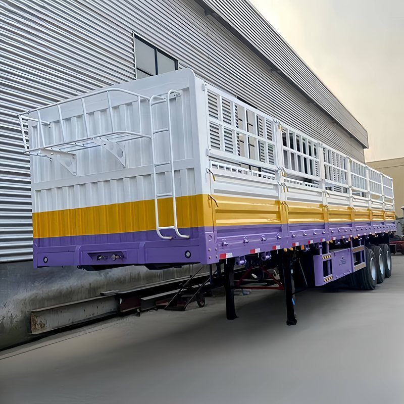 Fence semi trailer for sale — sidewall and fence cargo trailer